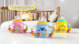 AODUOYAYA Baby Soothing Bottle Rattle Toy Can Chew Teether Early Education Music Lighting Toys