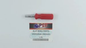 Alat Buka Pentil Universal (Gagang Merah) - Kunci Konci Pembuka Bukaan Tutup Pentil Valve Ban Semua