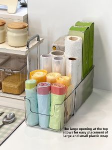 Kitchen Cabinet Internal Retractable Divider Storage Box Spice Organizer Plastic Material Universal Scene Application