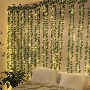 1PC3M100LEDUSB Ivy Leaf Curtain String Light Suitable for Wall Party Wedding Room Home Kitchen Decoration