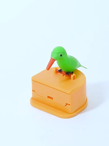 Hộp đựng tăm xỉa răng để bàn hình chim mổ tăm tự động