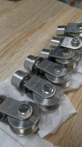YOMERTO 304 Stainless Steel 48/V/U Roller For Sliding Gate Groove Swivel 360° Rotational Sliding Gate Roller Wheel Heavy Duty