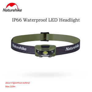 Naturehike IP66 Waterproof LED Headlamp Safety Running Hygroscopic Reflective Headband Max 210 Lumens AAA Battery Portable only 47g 70° Irradiation Angle Outdoor free Box