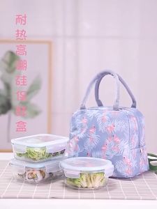 Glass Lunch Box For Adult/Kid Microwaveable Oven Safe Keep Airtight Leakproof Crisper Bento Box