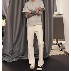 ZHUOCAN | Slim Straight Ice Silk Summer Pants