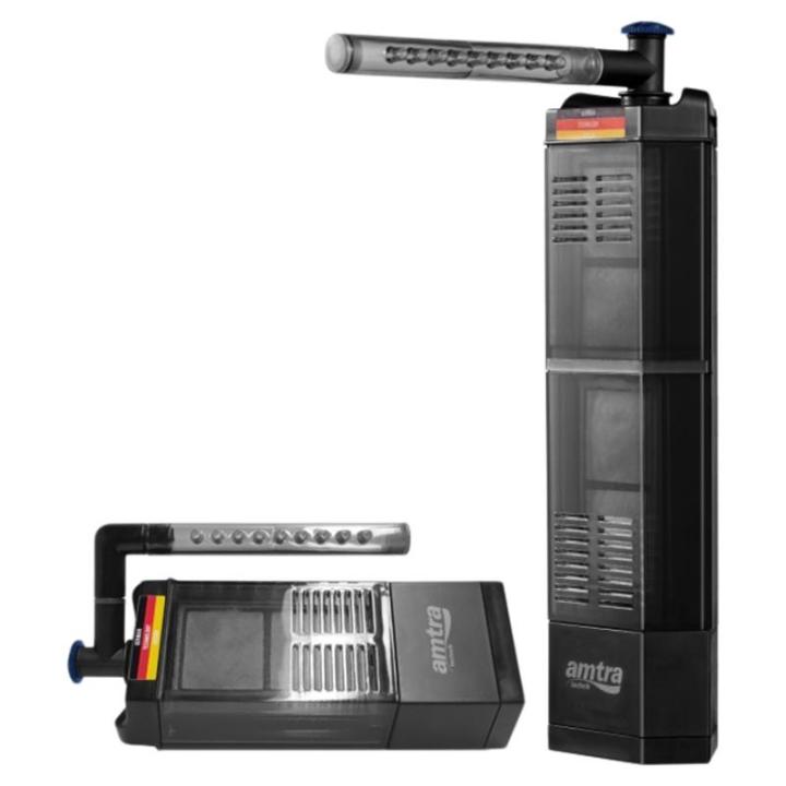 AMTRA FILTERDOOS ZWART 150 - Intern biologisch filter voor aquaria met 520 l /u pomp en professionele filtermaterialen