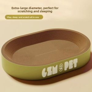 Large round Cat Scratching Board Toy Wear-Resistant Integrated Cat Scratching Tray Durable Non-Shedding Cat Claw Board
