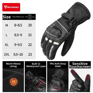 Motowolf | Warm Insulated Waterproof Carbon Fiber Motorcycle Gloves