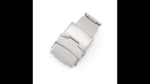 Dây Đeo Đồng Hồ Bằng Thép Không Gỉ Khóa Cài 18/20/22mm Bấm Đôi Có Thể Gập Lại Bạc Đen Phụ Kiện Đồng Hồ Để Thay Thế
