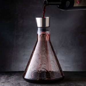 Elegant Waterfall Style Crystal Glass Decanter for Fast Wine Filtration