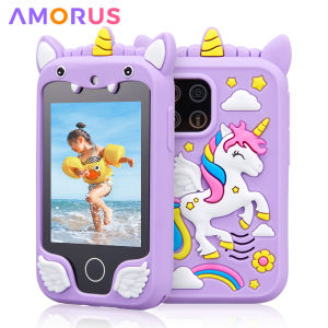Kids Muscial Smart Phone Toys Cartoon Unicorn Touchscreen Baby Mobile for Girls Boys Educational Toys Birthday Christmas Gifts