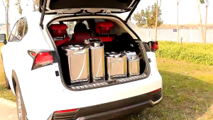 Motorcycle Stainless Steel Petrol Fuel Tank Diesels Fuel Oil Gasoline Jerry Can With Oil Pipe Capacity 10L/ 20L/ 30L