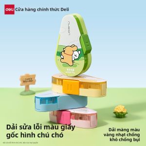 deli | Băng Dính Chỉnh Sửa Trẻ Em Hình Thú Kute Chống Bụi Chống Khô Có Thể Nhấn Ẩn