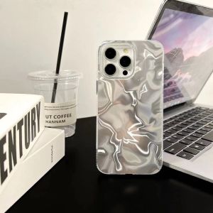 Case untuk Smartphone Samsung A16 A06 A55: Hard Case Luxury Feather & IMD Water Waves