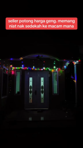 5M 138LED Lampu Raya Hari Raya Decoration Light LED Curtain Light Star Moon Light Strip String Lights for Home Wedding Party Garden Christmas Decor