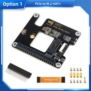 Raspberry Pi 5 PCIe to M.2 HAT NVME High Speed Expansion Board with 16P Cable GPIO Header Support Active Cooler for RPI 5 Pi5