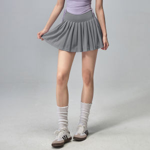 Váy Thể Thao Nửa Thân Cho Nữ Váy Tennis Xếp Ly Cạp Cao Váy Chạy Bộ Ngoài Trời Yoga Mùa Hè Chống Hở Hang