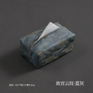 Phong Cách Trung Hoa Cao Cấp Hộp Đựng Khăn Giấy Vải Nghệ Thuật Phòng Khách Bàn Trà Để Bàn Retro Kéo Hộp Giấy Mặt Khăn Giấy Nhà Giấy Dây Rút Túi