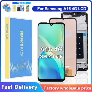 A16 5G A166 SM-A166B Display With Frame For Samsung A16 4G LCD SM-A165F Display Touch Screen Digitizer Assembly Replacement