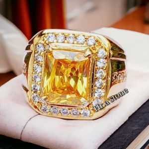 CINCIN BATU YELLOW TOPAS KOTAK CUTTING MINIMALIS
