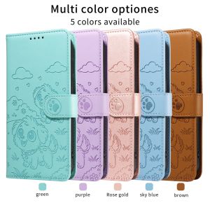 For Google Pixel 9 9A 9 Pro XL Phone Case Pet Dog Magnetic Leather Wallet Card Slot Protection Flip Case Casing