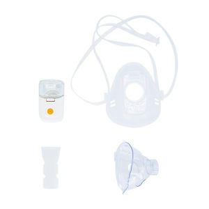 เครื่องพ่นยาแบบตาข่ายแบบสวมใส่ได้พร้อมระบบทำความสะอาดตัวเอง การออกแบบที่เงียบสงบ 25dB เครื่องพ่นยาแบบแฮนด์ฟรีแบบชาร์จไฟได้การฉีดพ่นที่มีประสิทธิภาพการแพทย์ที่บ้าน