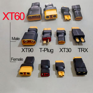 1PCS RC Battery Connector Adapter XT30 XT60 XT90 T-Plug TRX Male to Female Plug For RC LiPo Battery Charger