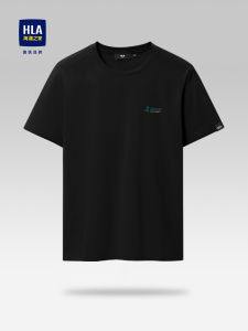 New Cool Feeling Black Casual Short Sleeve T-Shirt Embroidered HLA Sea Home Spring Summer Mens Base Shirt American Casual