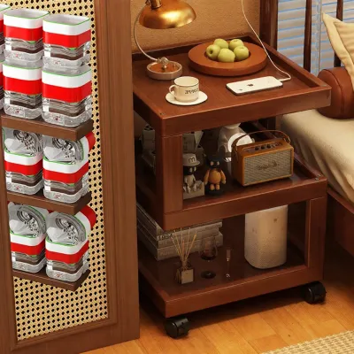 AIMUKE | Luxury Movable Nightstand with Acrylic Storage