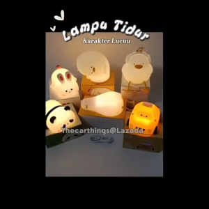 Lampu Tidur Bahan Silicone Lembut Disentuh Karakter Lucu