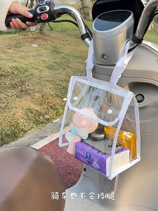 Electric vehicle front storage pocket waterproof hanging bag button large backpack Organizer Ladys Accessory