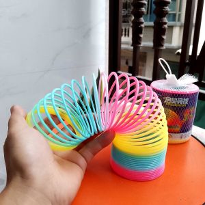 Extra Large Extended Rainbow Circle Elastic Plastic Toy for Adults And Children Magic Spring Ring Brain Teaser Plaything