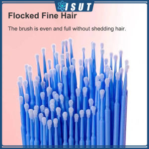 100 Pcs/Pack Disposable Micro Brush Eyelash Extensions Single Eyelash Removal Cotton Swabs Micro Personal Applicator Brush For Eyelash Extensions Brush Eyelash Cleaning Stick