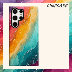 rainbow alcohol ink wave For Samsung Galaxy S26 S25 S24 A56 A36 Dual Layer Luxury Fashion Full Lens Protective Case