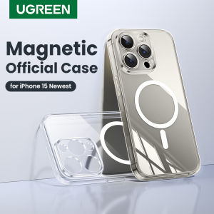 UGREEN Magnetic Magsafe Crystal Transparent Series Mobile Phone Case Compatible with Apple for iPhone 15 Pro Max iPhone 15 Plus iPhone 15