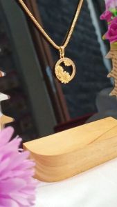 Kalung Dewasa Set Liontin Bunga Rantai Lapis Emas KL 107
