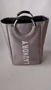 Cotton And Linen Large Capacity Dirty Clothes Basket Thickened Eva Foldable Storage Bucket Clothes Toys Blankets Storage Bag