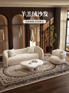 โซฟาสไตล์ฝรั่งเศสหรูหรา โซฟาผ้ากำมะหยี่เนื้อนุ่ม สไตล์ย้อนยุค โซฟาขนาดเล็ก โซฟาสำหรับร้านเสริมสวย โซฟาสำหรับบ้านพักช่วงวันหยุด