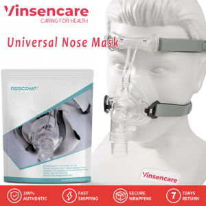 Vinsencare หน้ากากจมูกปาก CPAP M/หน้ากากปิดจมูกจมูก/หายใจ CPAP หน้ากากปิดจมูก/จมูก/Masker Full Face พร้อม Tali Dagu นุ่มสำหรับป้องกันอาการนอนกรนหยุดหายใจขณะหลับสำหรับเครื่อง CPAP