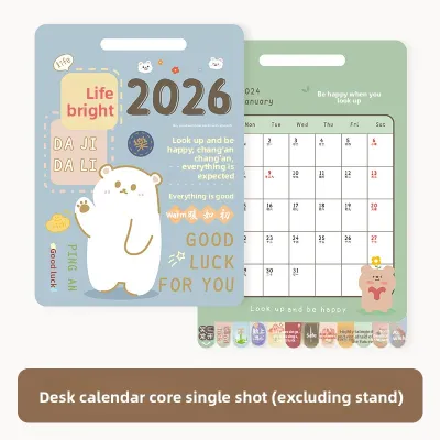 DLIOG | 2026 New Edition Desk Calendar Planner with Countdown Timer and Monthly Planner