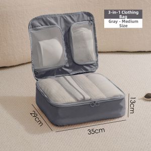 Waterproof Travel Storage Bag with Multiple Compartments and Layers