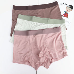 Mềm Modal Quần Lót Boxer Nam Liền Mạch Thoải Mái Thoáng Khí Kháng Khuẩn Giữa Eo Quần Sịp Boxer Đơn Giản Màu Nguyên Chất