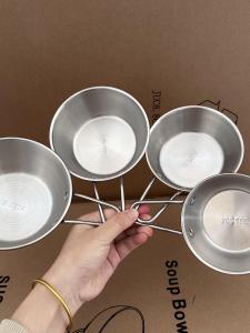 Boshang Home Childrens Dining Set 304 Stainless Steel Baby Complementary Food Bowl Anti-Scalding Anti-Falling Eating Bowl Dining Utensils