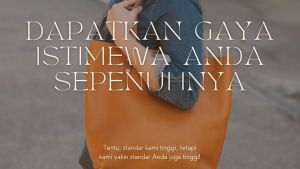 Tas Jinjing Kulit Asli Untuk Wanita Dan Pria Tote Bag Leather Nappa Mill Premium Quality.JK.KMMC Tan