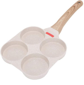 Wajan Dadar Anti Lengket 4 Cangkir Wajan Sarapan Aluminium Untuk Kompor Gas dan Kompor Induksi