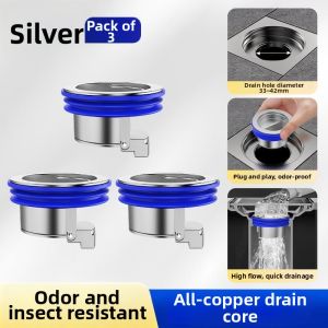MIVOFIVO | Odor-Proof Anti-Insect Strainer Drain Universal Use Copper Core