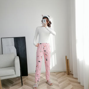 ซินเจียงผ้าฝ้ายฤดูใบไม้ผลิฤดูร้อนและฤดูใบไม้ร่วงผู้หญิงถักผ้าฝ้ายกางเกงยาวขนาดใหญ่รุ่นหนารุ่นบางเครื่องปรับอากาศกางเกงนอนสามารถสวมใส่ได้