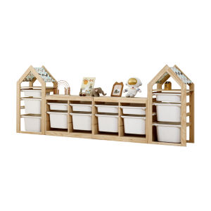 XIAOHUAMEIMEI | Montessori Wooden Drawer Style Toy Storage Chest