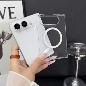 szhaiyu | Luxury Clear Magnetic Phone Case For iPhone 18 Fold iPhone Duo For Wireless Charging With Flim Protector Shockproof Back Cover