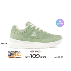 Aerostreet 37-41 Ortiz Natural Hijau Pastel Natural - Sepatu Sneakers Sport